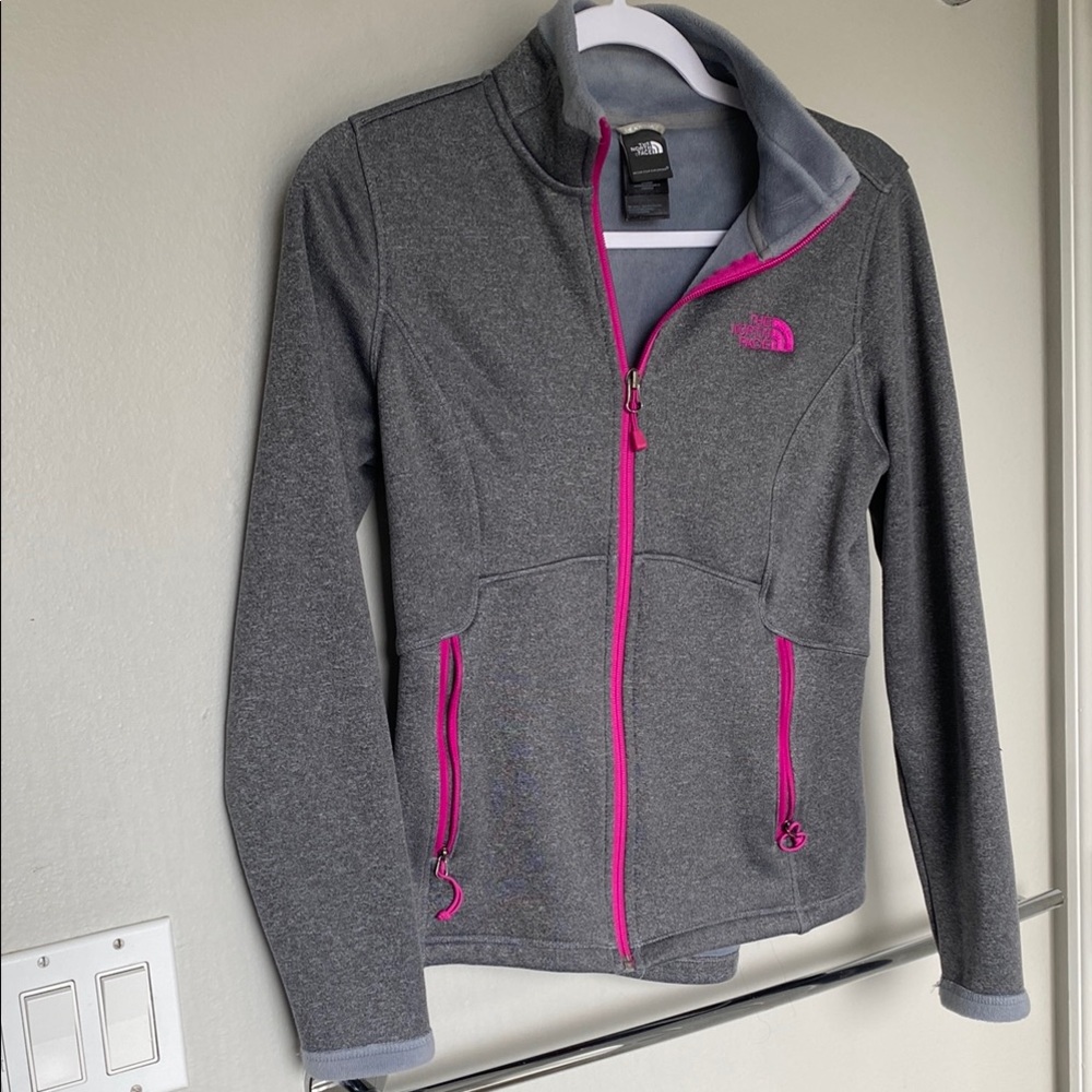 The North Face Gray and Pink Utility Jacket